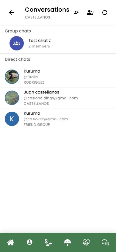 Memory Leaf private family messaging on mobile